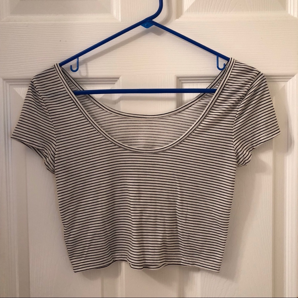AEO Striped Crop Top